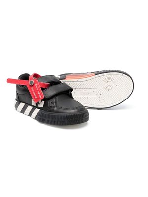 Off-White Kids Safety tag touch-strap sneakers - Black