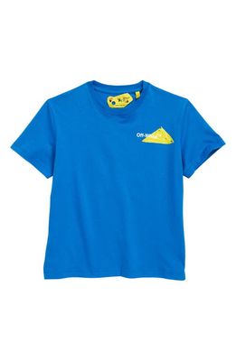 Off-White Kids' Shape Logo Graphic Tee in Blue Yellow