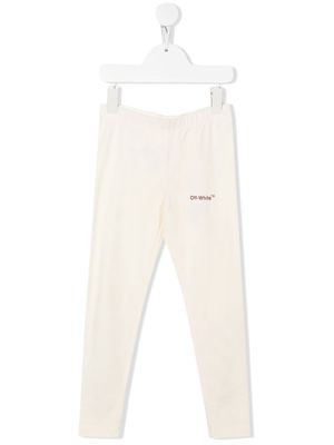 Off-White Kids stripe-print leggings - Neutrals