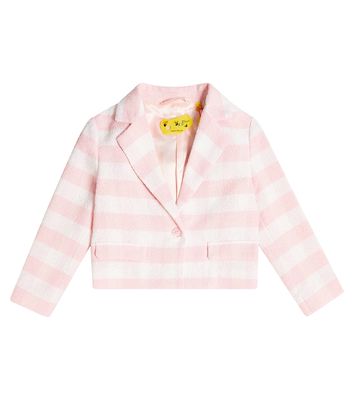 Off-White Kids Striped cropped cotton-blend blazer