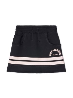 Off-White Kids Team 23 cotton skirt - Black