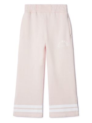 Off-White Kids Team 23 wide-leg cotton trousers - Pink