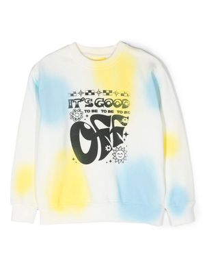 Off-White Kids tie-dye cotton sweatshirt