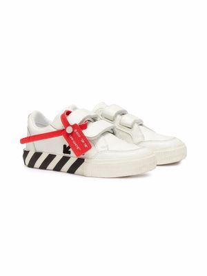Off-White Kids Vulcanised touch-strap sneakers - 1001 BLACK WHITE