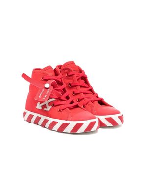 Off-White Kids Vulcanized high-top sneakers - Red