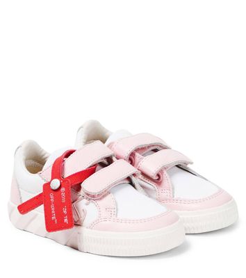 Off-White Kids Vulcanized leather-trimmed sneakers