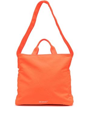 Off-White large logo-print tote bag - Orange
