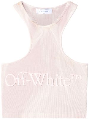 Off-White Laundry Rib Rowing crop top - Pink