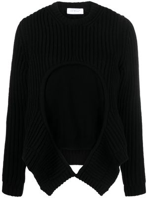 Off-White layered ribbed-knit jumper - Black