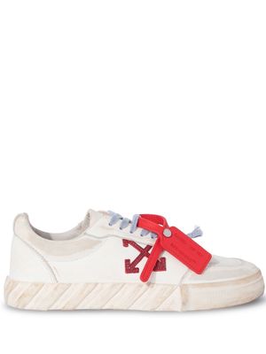 Off-White leather low vulcanized distressed sneakers