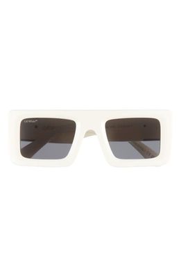 Off-White Leonardo Rectangular Sunglasses in White Dark Grey