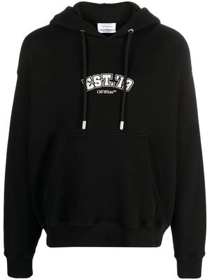 Off-White Logic cotton hoodie - Black