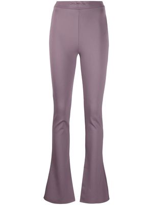 Off-White logo-debossed split-seam leggings - Purple