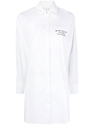 Off-White logo-embroidered shirt dress