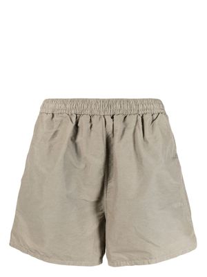 Off-White logo-embroidered swim shorts - Brown