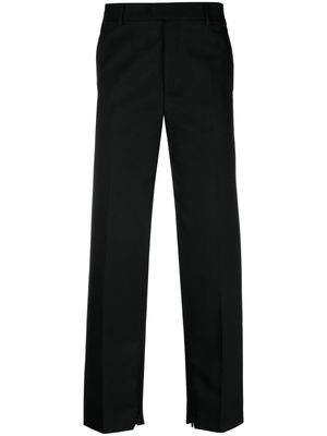 Off-White logo-embroidered tailored trousers - Black
