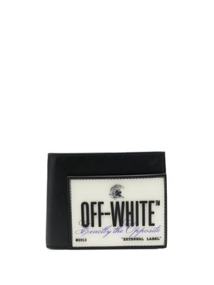 Off-White logo-patch bifold wallet - Black