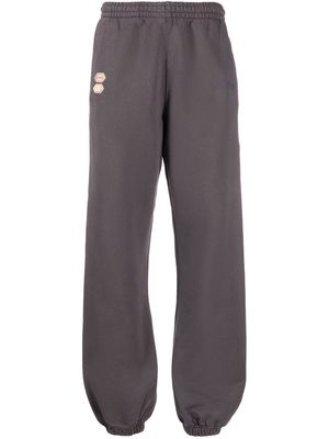Off-White logo-patch cotton track pants - Grey