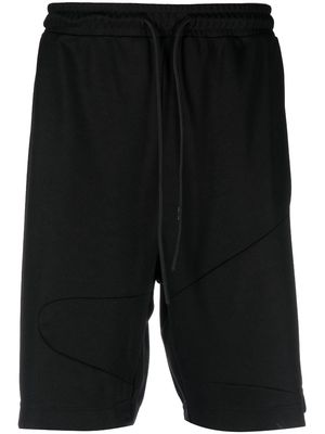 Off-White logo-patch track shorts - Black