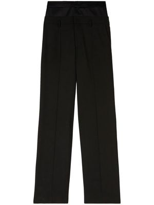 Off-White logo-patch trousers - Black