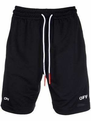 Off-White logo-print basketball shorts - Black
