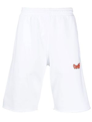 Off-White logo-print cotton shorts