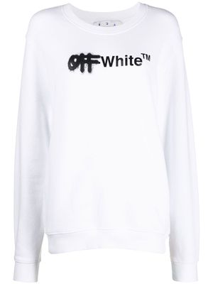OFF-WHITE logo-print cotton sweatshirt