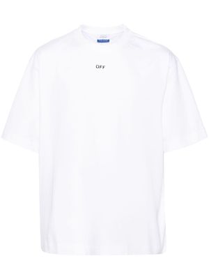 Off-White logo-print cotton T-shirt - 0110 WHITE BLACK