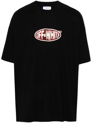 Off-White logo-print cotton T-shirt - 1001 BLACK WHITE