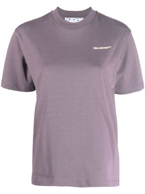 Off-White logo-print cotton T-Shirt - Purple