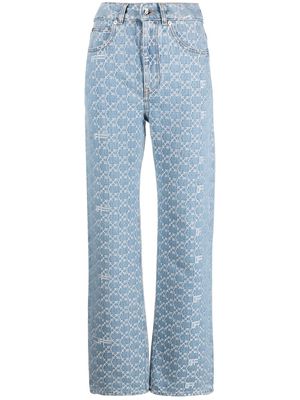 Off-White logo-print denim jeans - LIGHT BLUE LIGHT BLUE