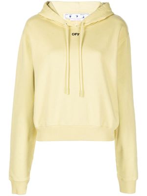 Off-White logo-print hoodie - Yellow