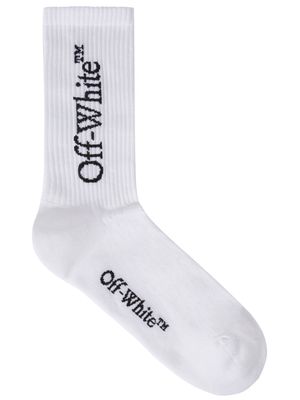 Off-White logo-print mid-calf socks