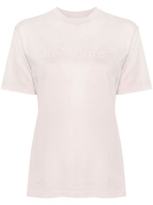 Off-White logo-print ombré T-shirt - Pink