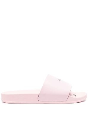 Off-White logo-print open-toe slides - Pink