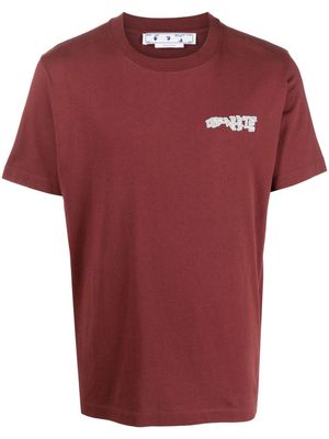 Off-White logo print short-sleeve T-shirt - Brown