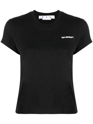Off-White logo-print T-shirt - BLACK WHITE
