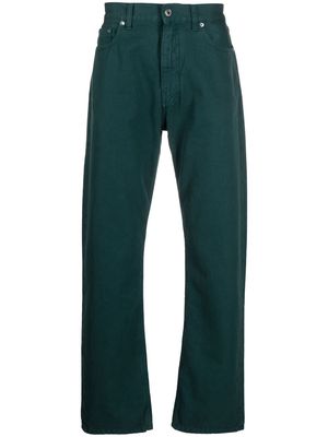 Off-White logo-print trousers - Blue