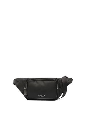 Off-White logo-print zipped belt bag - Black