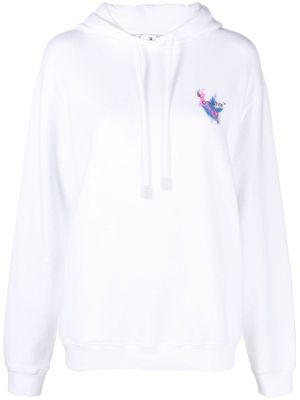 Off-White logo pullover hoodie - WHITE MULTICOLOR