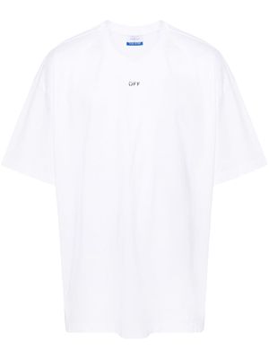 Off-White logo-stamp cotton T-shirt