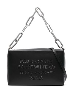 Off-White logo-studded shoulder bag - Black
