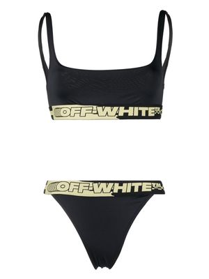 Off-White logo tape bikini - Black