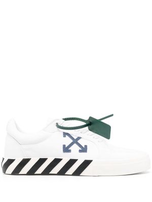 Off-White Low Vulcanized canvas sneakers - WHITE NAVY BLUE