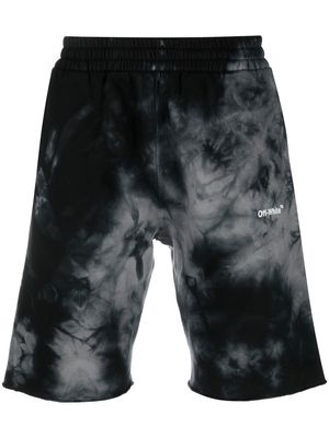Off-White marble-print track shorts - Grey