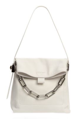 Off-White Medium Booster Leather Shoulder Bag