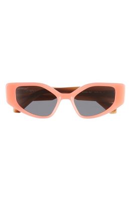 Off-White Memphis 54mm Butterfly Sunglasses in Orange Dark Grey