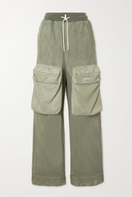 Off-White - Mesh Wide-leg Cargo Pants - Green