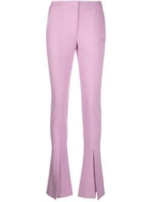 Off-White mid-rise flared trousers - Pink