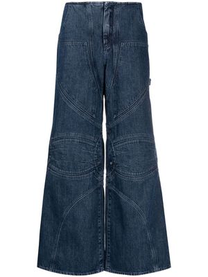 Off-White motorcycle wide-leg jeans - Blue